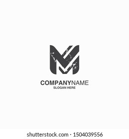 Letter M Logo Icon Design Template Stock Vector