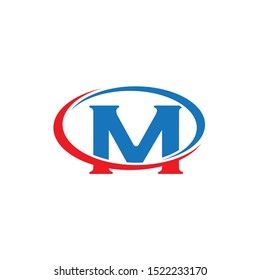 Letter M logo icon design template elements
