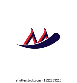 Letter M logo icon design template elements
