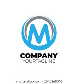 Letter M logo icon design template elements