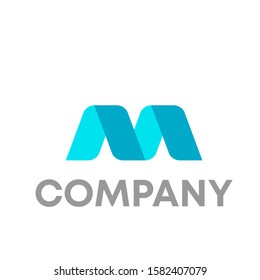 letter m logo icon design template sign