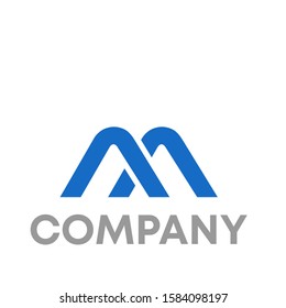 letter M logo icon design template sign