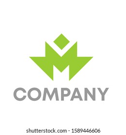 letter m logo icon design template sign