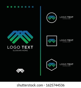 Letter M logo icon design template elements
