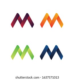 Letter M logo icon design template elements.