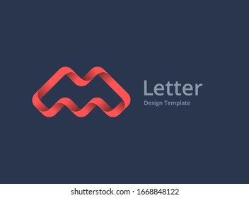 Letter M logo icon design template elements