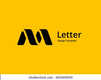 Design-Vorlagenelemente für das Logo des Buchstaben M