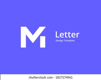 Design-Vorlagenelemente für das Logo des Buchstaben M