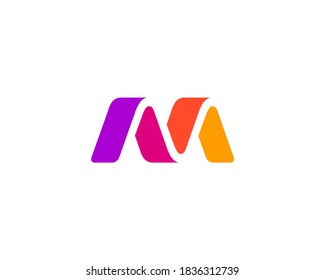 Letter M logo icon design template elements