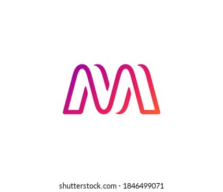 Letter M logo icon design template elements