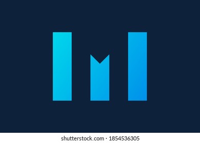 Elemento de plantilla de diseño de icono de logotipo de letra m