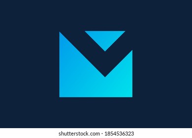 Elemento de plantilla de diseño de icono de logotipo de letra m