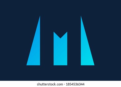 Elemento de plantilla de diseño de icono de logotipo de letra m