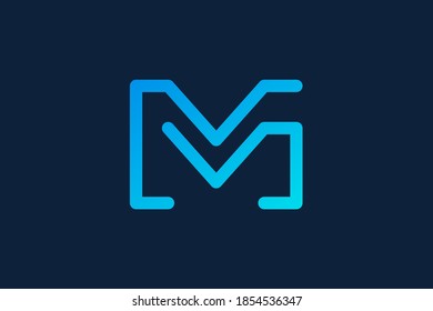 Design-Template-Element des Logos Letter m