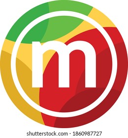 Elementos de plantilla de diseño de icono del logotipo de la letra M, logotipo abstracto