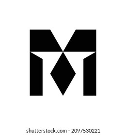 Letter M logo. Icon design. Template elements. Geometric abstract logos