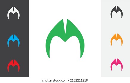 Letter M logo icon design template elements.Initial letter M Concept.