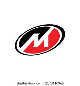 Letter M logo icon design template elements, Simple line circle logo M letter, Vector Logo M.