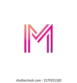 Letter M logo icon design template elements