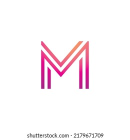 Elementos de la plantilla de diseño de iconos del logotipo M de la letra