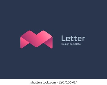 Letter M logo icon design template elements