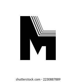 Letter M logo icon design vector template, Logo Letter Icon with elegant vector design artistic M initial based Alphabet icon logo (Sign, symbol, icon, emblem) 