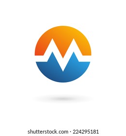 Letter M logo icon design template elements 