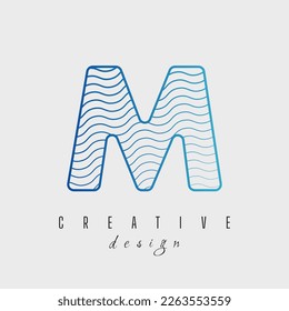 Letter M logo icon design template elements octagon