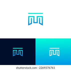 Letter M logo icon design template elements.