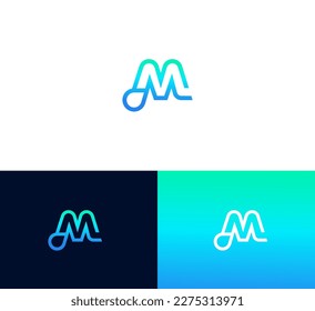 Letter M logo icon design template elements.