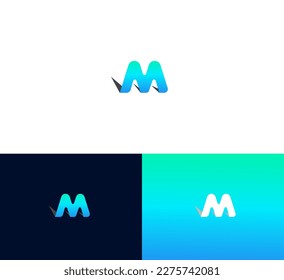 Letter M logo icon design template elements.