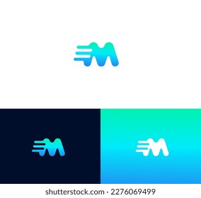 Elementos de la plantilla de diseño de iconos del logotipo M de la letra.
