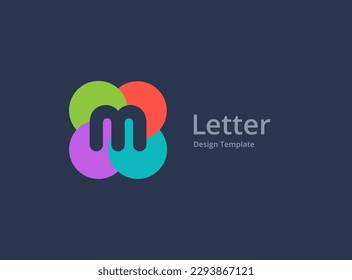 Letter M logo icon design template elements