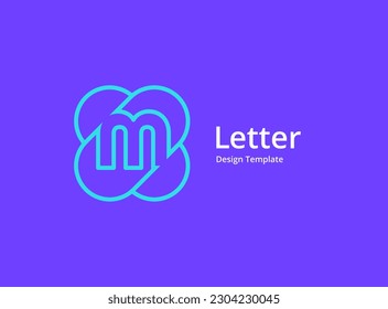 Letter M logo icon design template elements