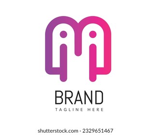 Letter M logo icon design template elements. Usable for Branding, Business and Technology Logos.
