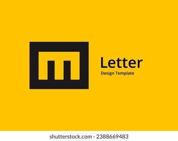 Letter M logo icon design template elements