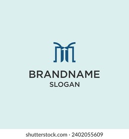 Icono de logotipo de letra M, plantilla de diseño vectorial