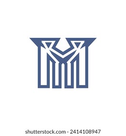 Elementos de la plantilla de diseño de iconos del logotipo M de la letra