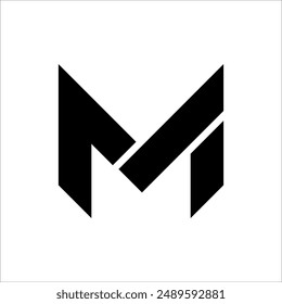 Buchstabe M Logo Symbol Design Element