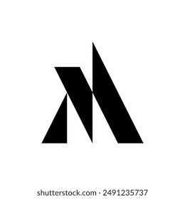 Letter M logo. Icon design. Template elements. Geometric abstract logos