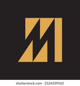 Letter M logo. Icon design. Template elements. Geometric abstract logos