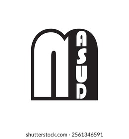 Letter M Logo Icon Design Template for masud with illustrative icon