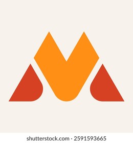 Letter M logo. Icon design. Template elements. Geometric abstract logos