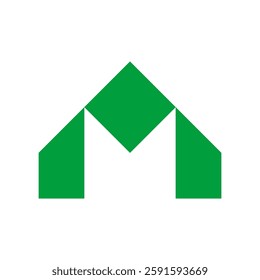 Letter M logo. Icon design. Template elements. Geometric abstract logos