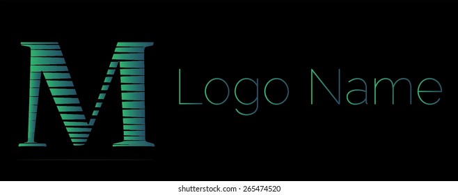 Letter M logo icon design template elements. Vector color sign.