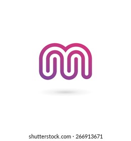 Letter M logo icon design template elements 