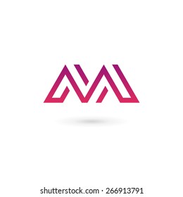 Letter M logo icon design template elements 