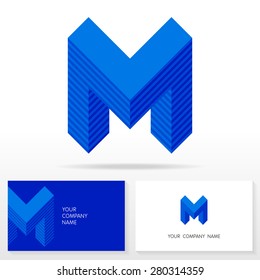 Letter M logo icon design template elements - Illustration.
Letter M logo icon design - vector sign. Business card templates.