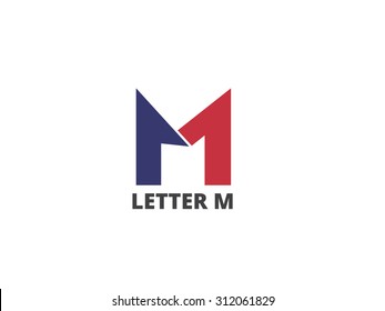 Letter M, logo icon design template. Vector business elements.