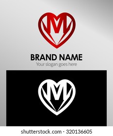 Letter M logo icon design template elements 